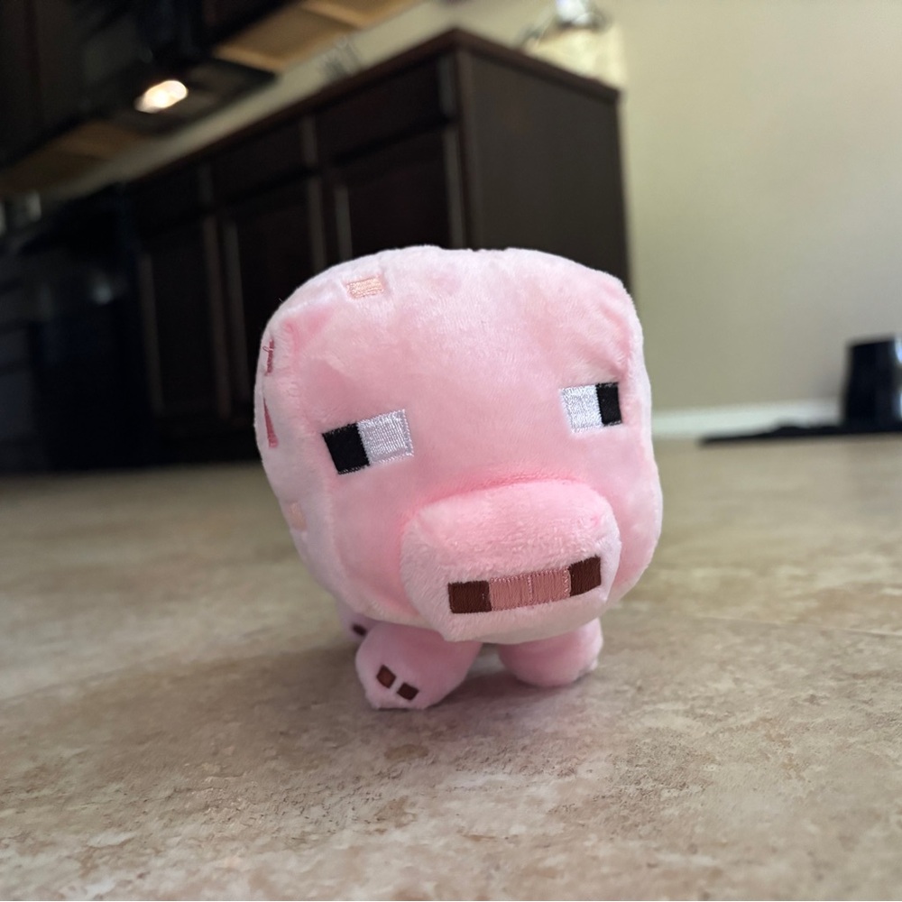 Minecraft pig plushie